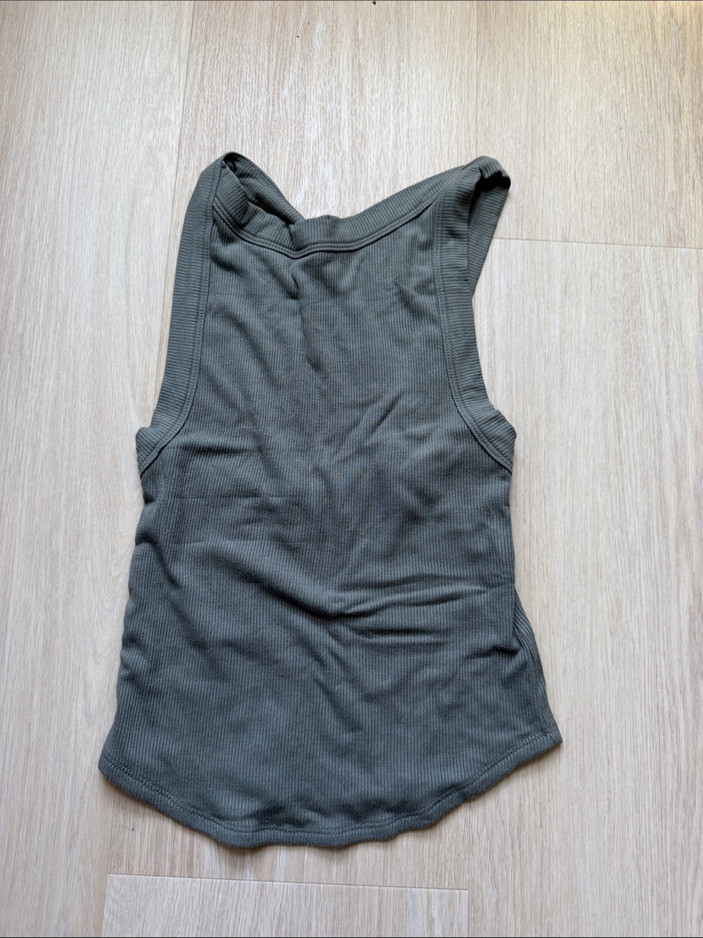 The Line by K Olive Ribbed Tank Top - Picture 3 of 5